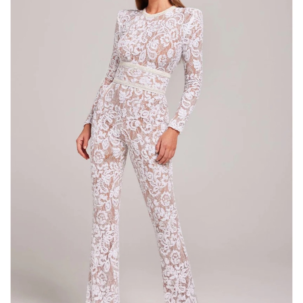 Nadine Merabi - Bella White Jumpsuit